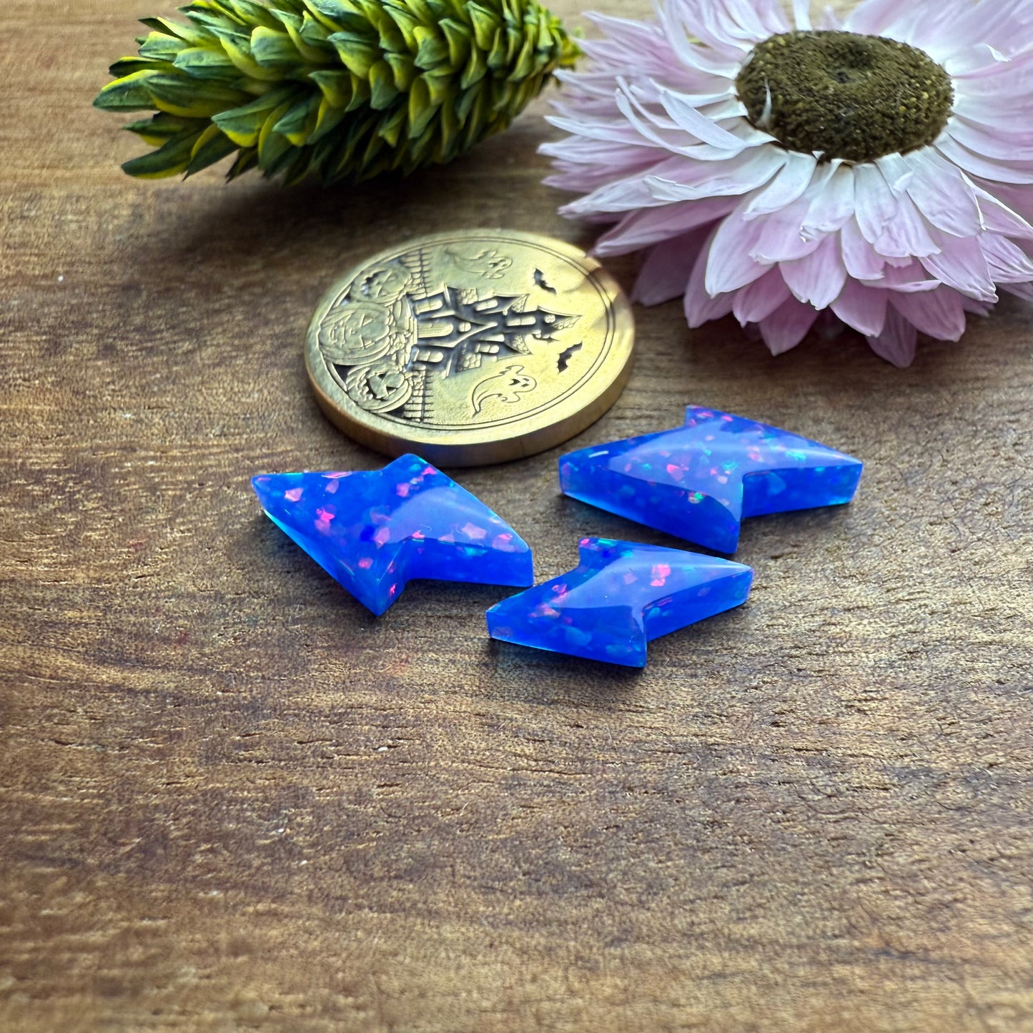 Glitter Opal Cabochon Set of 3 - Mixed Size
