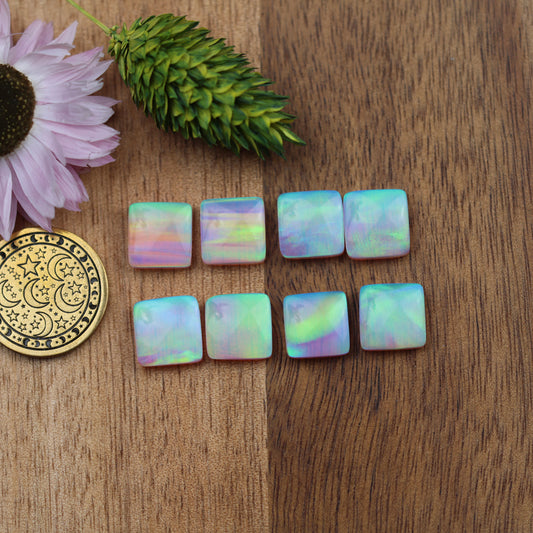 Aurora Opal Cabochon Set of 8 - approx. 10 x 10 mm