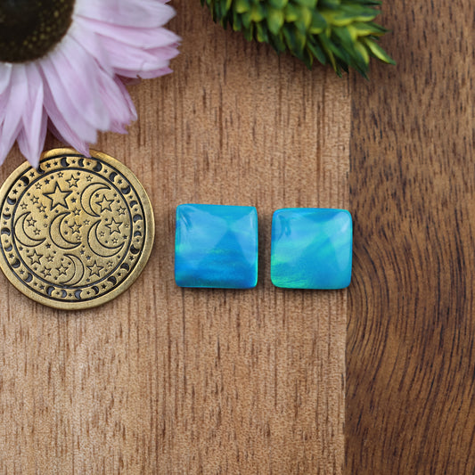 Aurora Opal Cabochon Set of 2 - approx. 10 x 10 mm