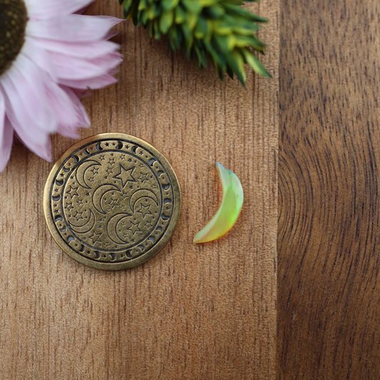 Aurora Opal Cabochon - approx. 12 x 3 x 2.6 mm