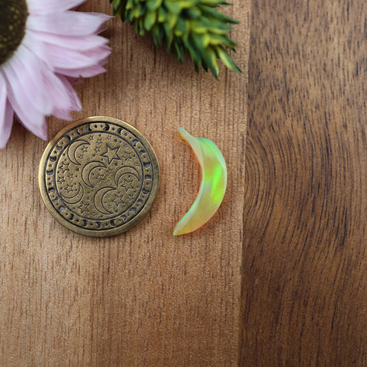 Aurora Opal Cabochon - approx. 18 x 4 x 3.2 mm