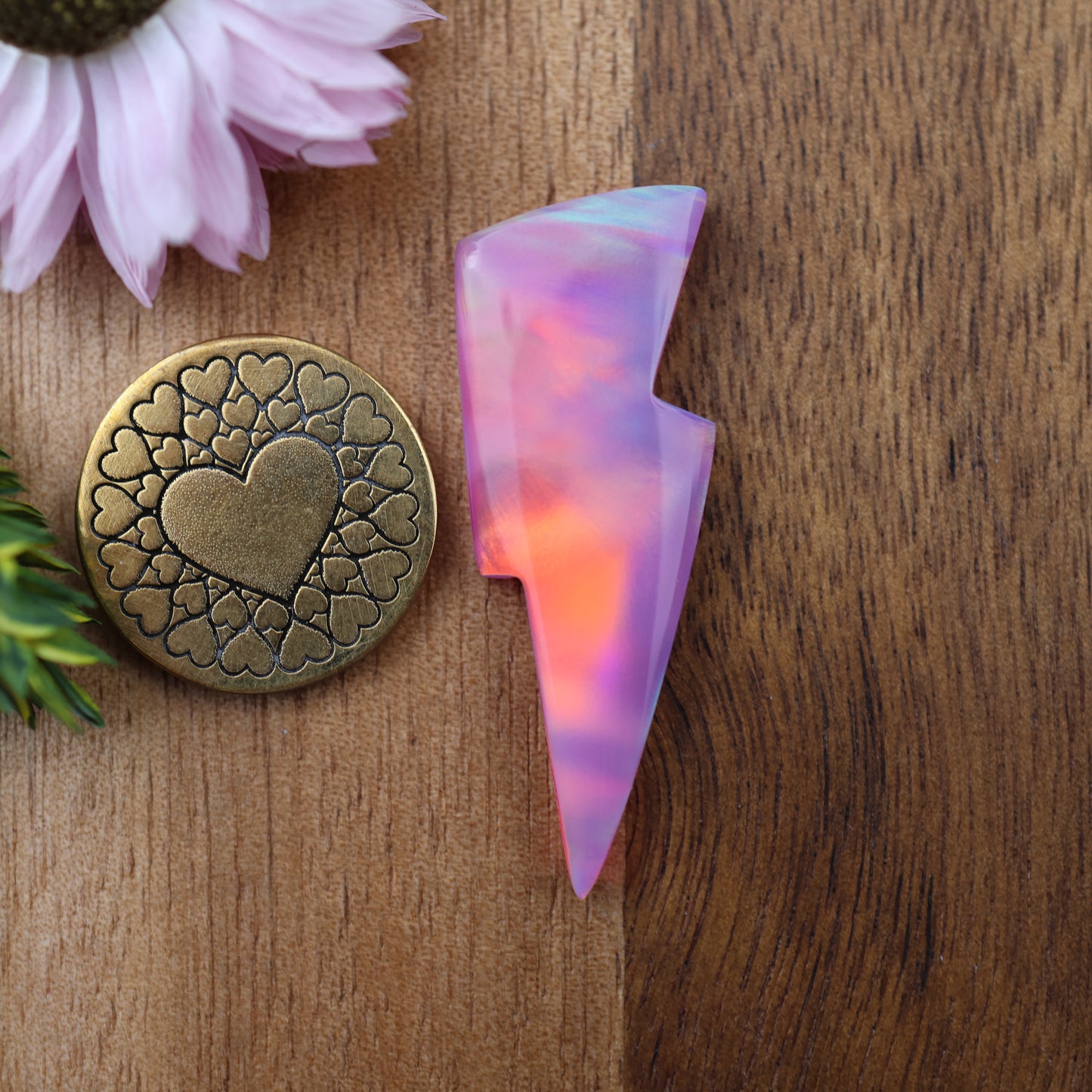 Aurora Opal Cabochon - approx. 39 x 14 x 4.5 mm