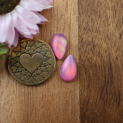 Aurora Opal Cabochon Set of 2 - approx. 11 x 6 mm