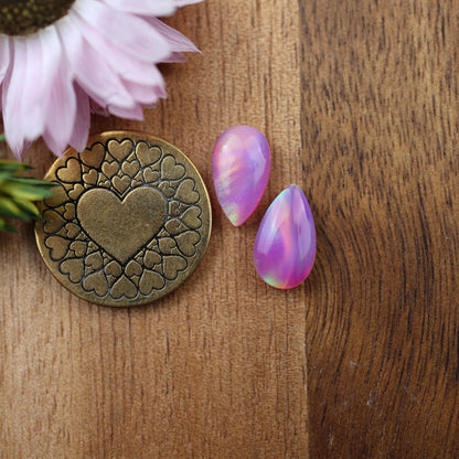 Aurora Opal Cabochon Set of 2 - approx. 11 x 7 mm