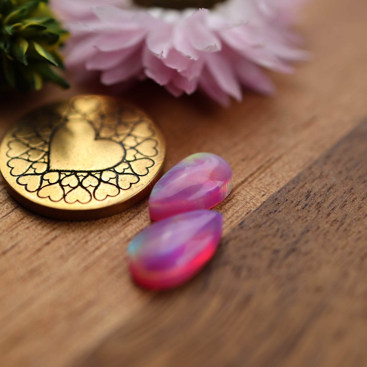 Aurora Opal Cabochon Set of 2 - approx. 11 x 7 mm