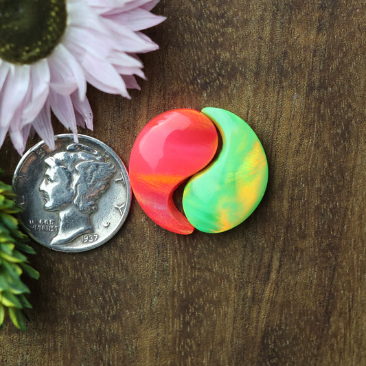 Aurora Opal Cabochon Pair - approx. 18 x 12 mm