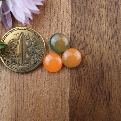 Gower Surfite Cabochon Set of 3 - approx. 8 x 8 mm