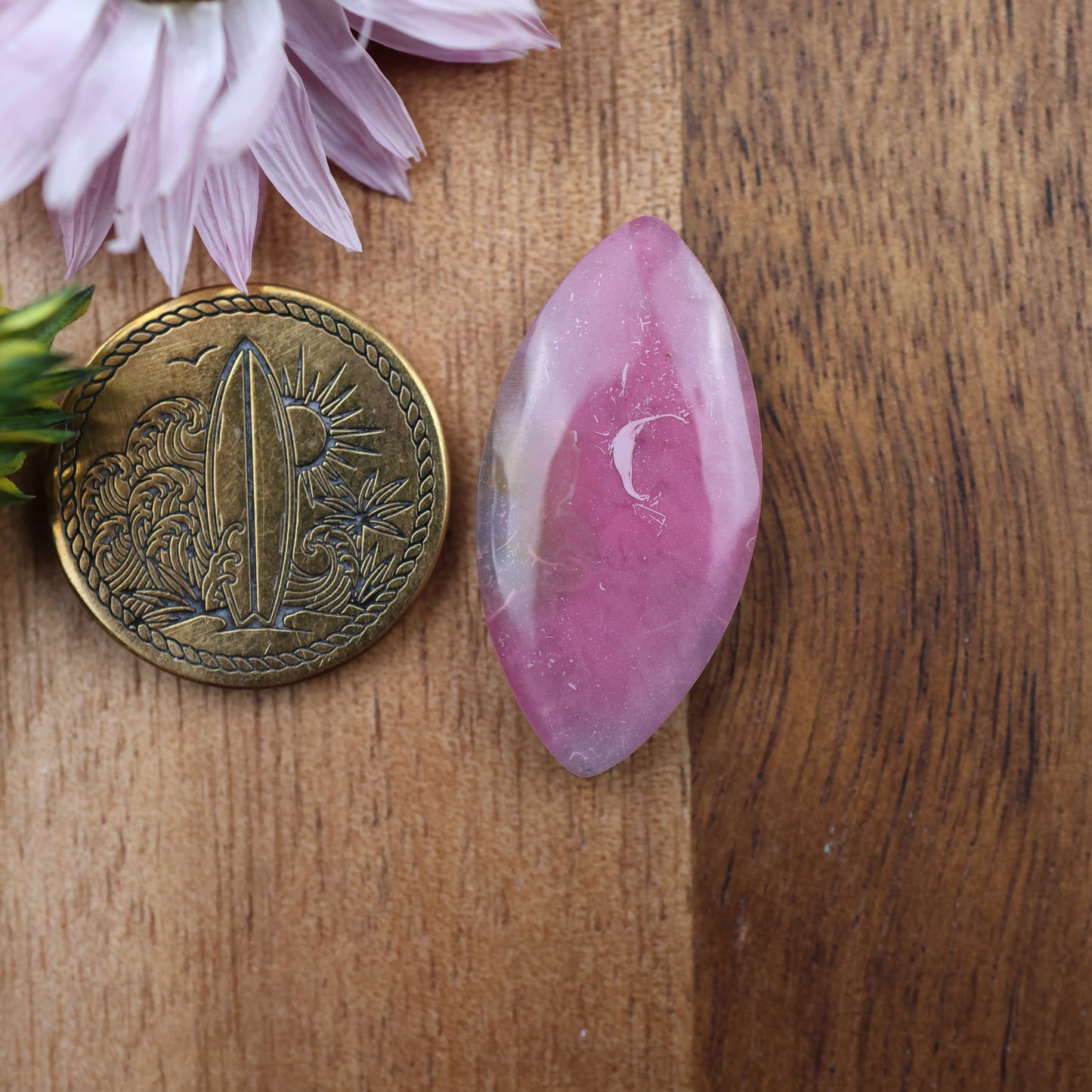 Gower Surfite Cabochon - approx. 27 x 14 x 4.6 mm