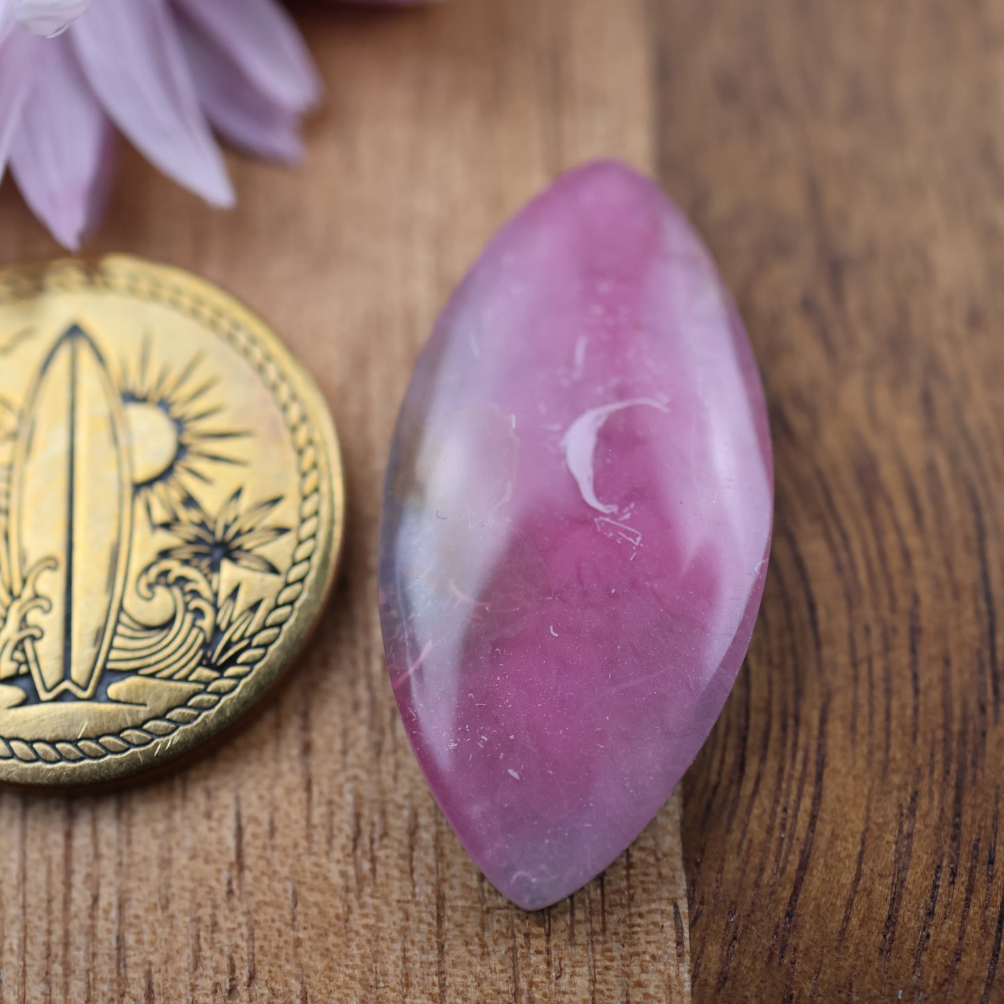 Gower Surfite Cabochon - approx. 27 x 14 x 4.6 mm