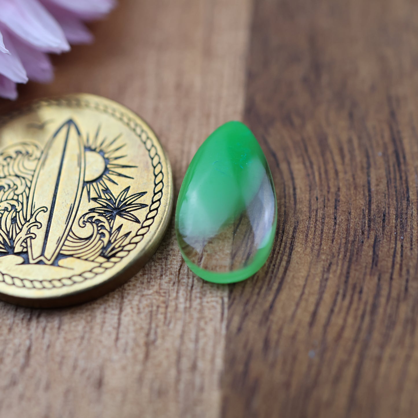 Gower Surfite Cabochon - approx. 14 x 8 x 3.6 mm