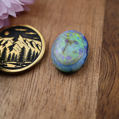 Sterling Opal Cabochon - approx. 16 x 12 x 4.6 mm