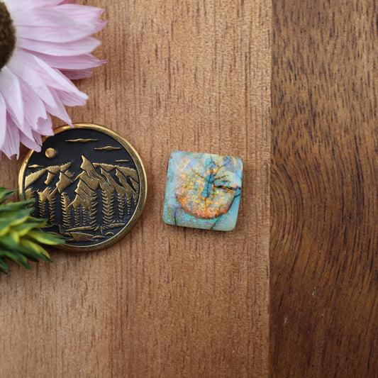 Sterling Opal Cabochon - approx. 11 x 11 x 3.7 mm