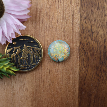 Sterling Opal Cabochon - approx. 11 x 11 x 3.8 mm