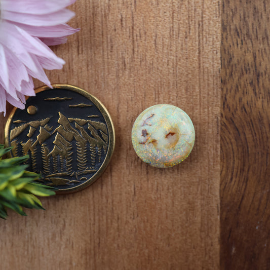 Sterling Opal Cabochon - approx. 11 x 11 x 4.4 mm