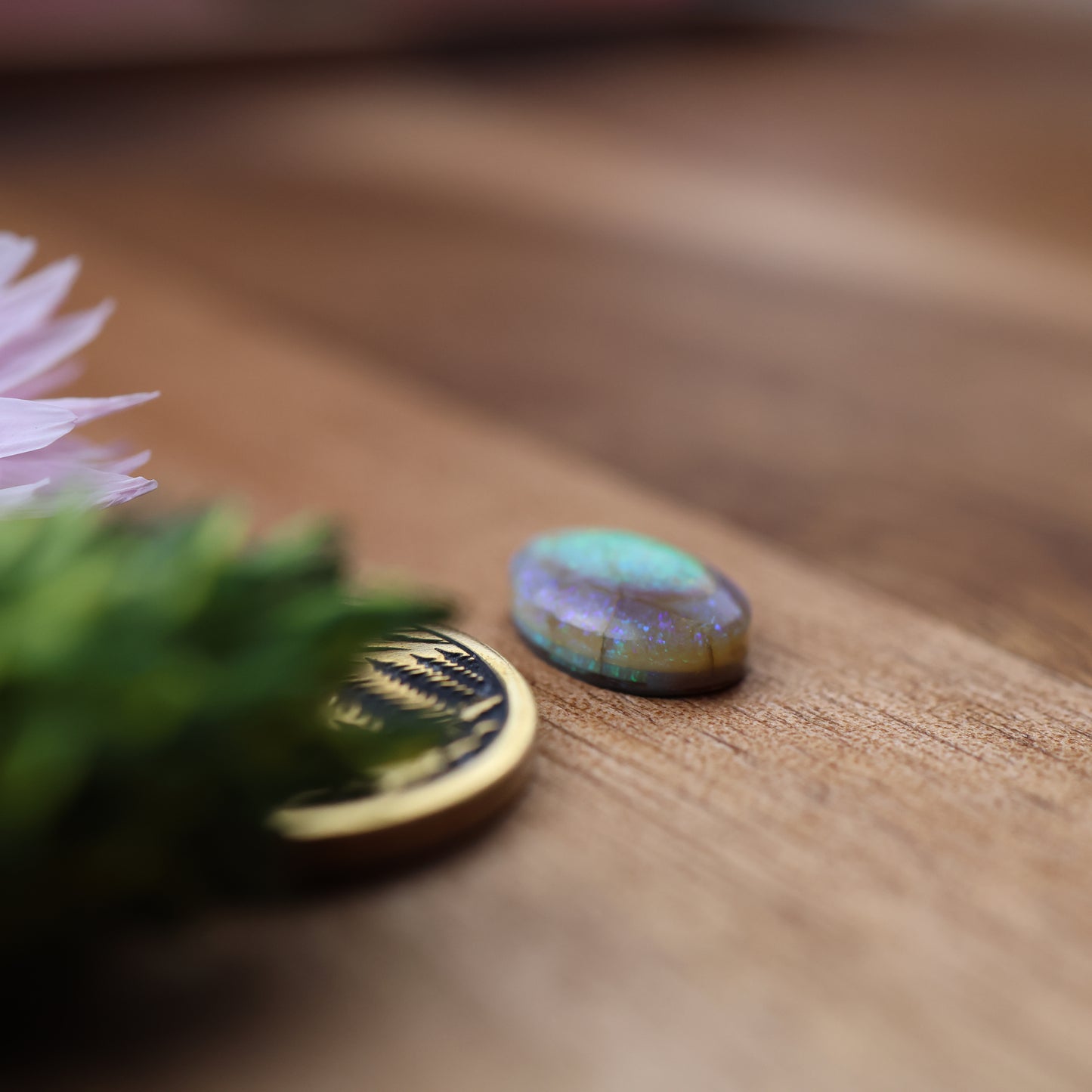 Sterling Opal Cabochon - approx. 12 x 9 x 3.7 mm