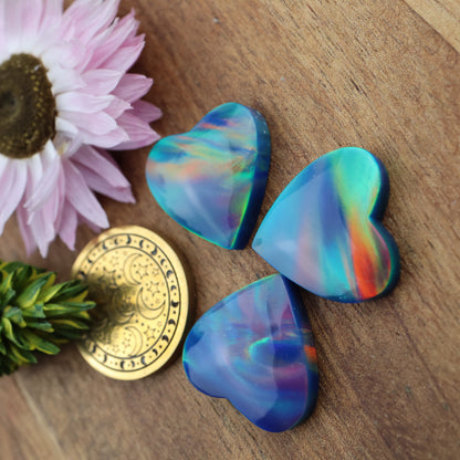 Aurora Opal Cabochon Set of 3 - approx. 17 x 17 mm