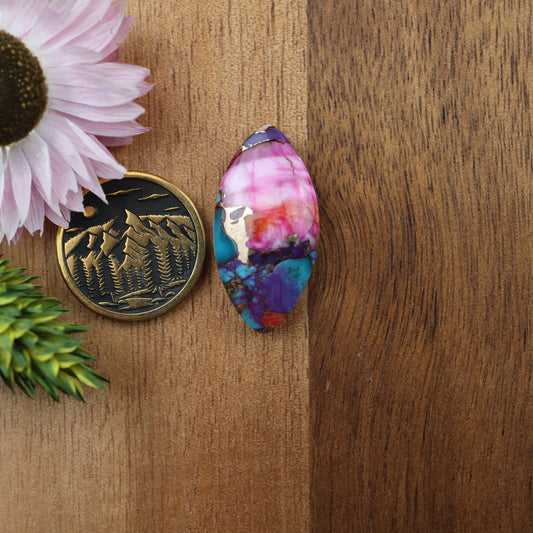 Kingman Composite Cabochon - approx. 27 x 14 x 6.5 mm