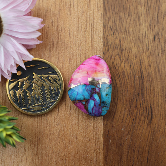 Kingman Composite Cabochon - approx. 21 x 15 x 6.2 mm