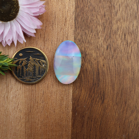 Intarsia Aurora Opal Cabochon - approx. 23 x 14 x 5.6 mm