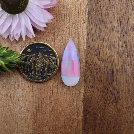 Intarsia Aurora Opal Cabochon - approx. 22 x 10 x 5.1 mm