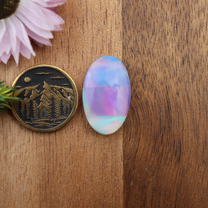 Intarsia Aurora Opal Cabochon - approx. 23 x 14 x 5.2 mm