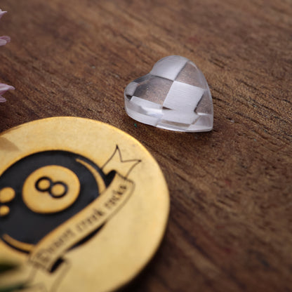 Engraved Acrylic Cabochon - approx. 9 x 9 x 3.4 mm