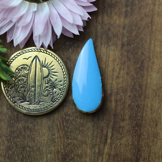 Gower Surfite Cabochon - approx. 22 x 9 x 4.6 mm
