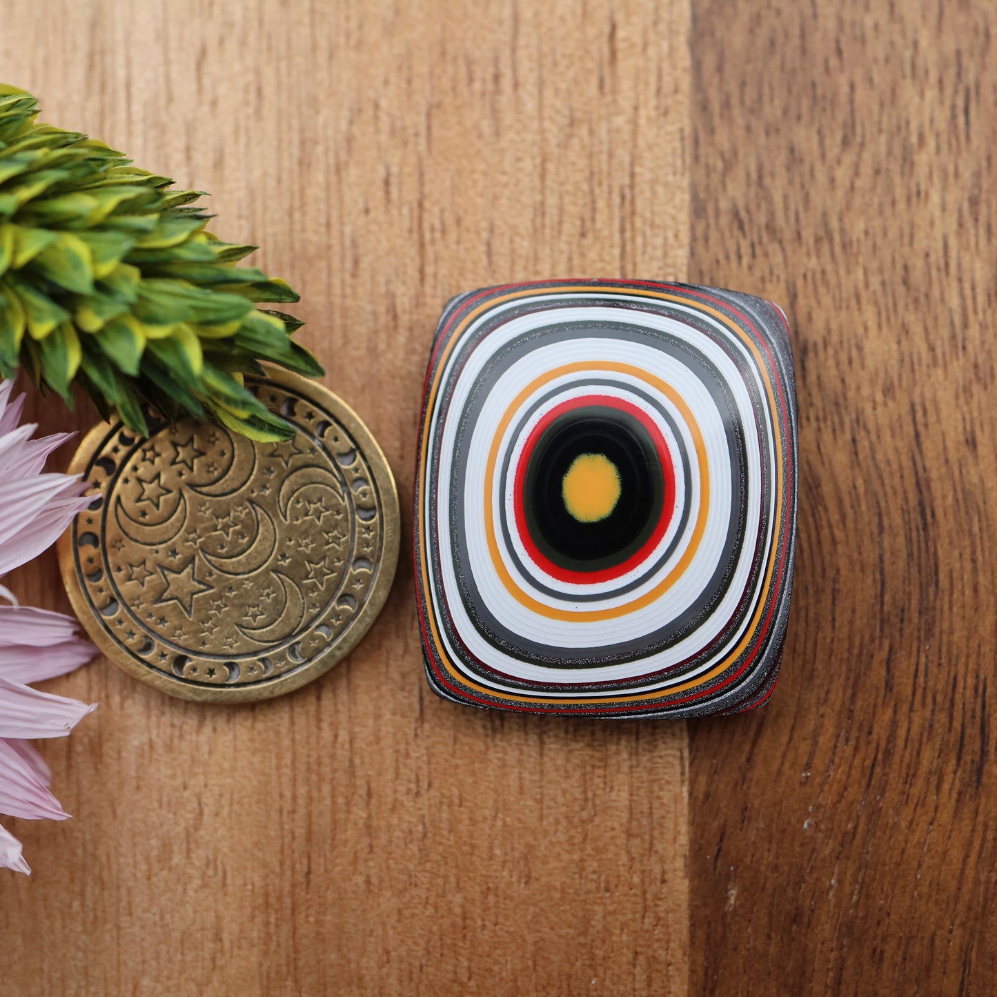 Fordite Cabochon - approx. 25 x 22 x 5.2 mm
