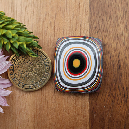 Fordite Cabochon - approx. 25 x 22 x 5.2 mm