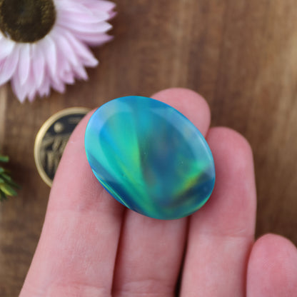 Aurora Opal Cabochon - approx. 29 x 22 x 4.9 mm
