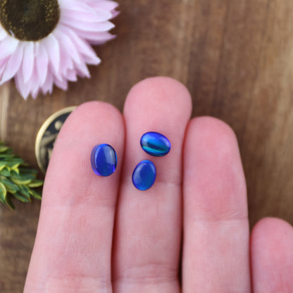 Aurora Opal Cabochon Set of 3 - approx. 7 x 5 mm