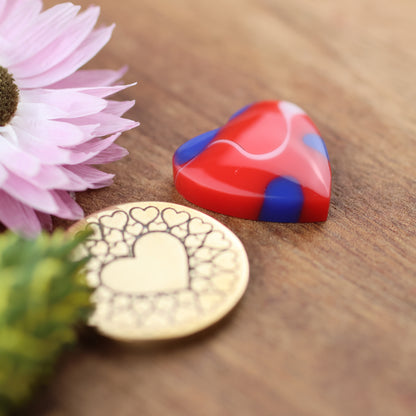 Acrylic Cabochon - approx. 17 x 17 x 4.6 mm