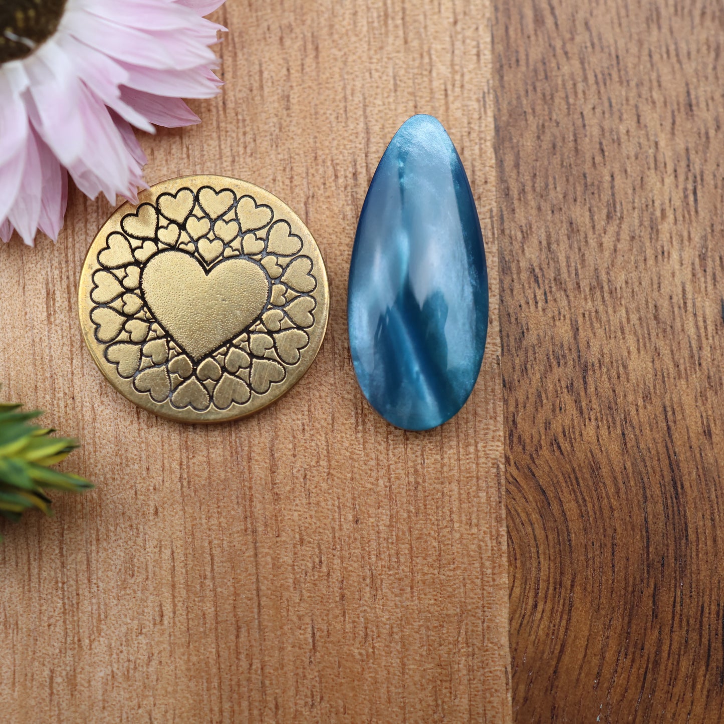 Bowlerite Cabochon - approx. 25 x 11 x 4.6 mm