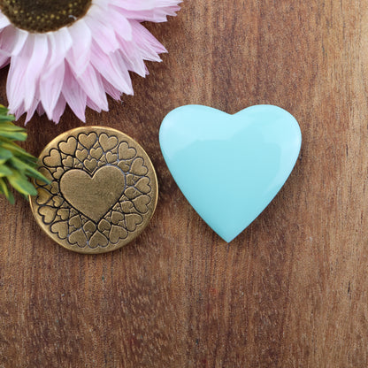 Pool Ball Core Cabochon - approx. 21 x 22 x 4.8 mm