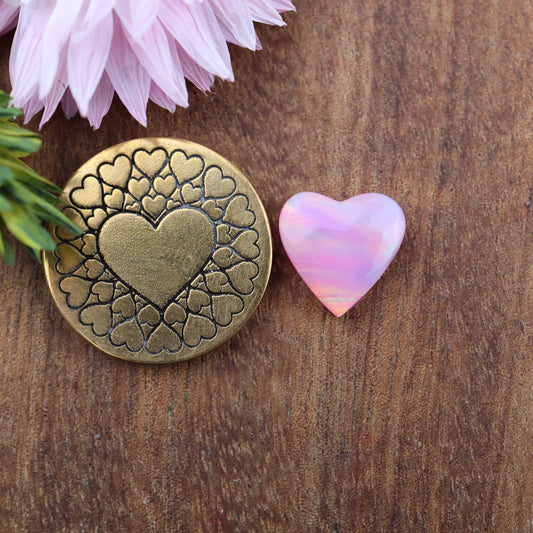 Aurora Opal Cabochon - approx. 11 x 11 x 3.7 mm