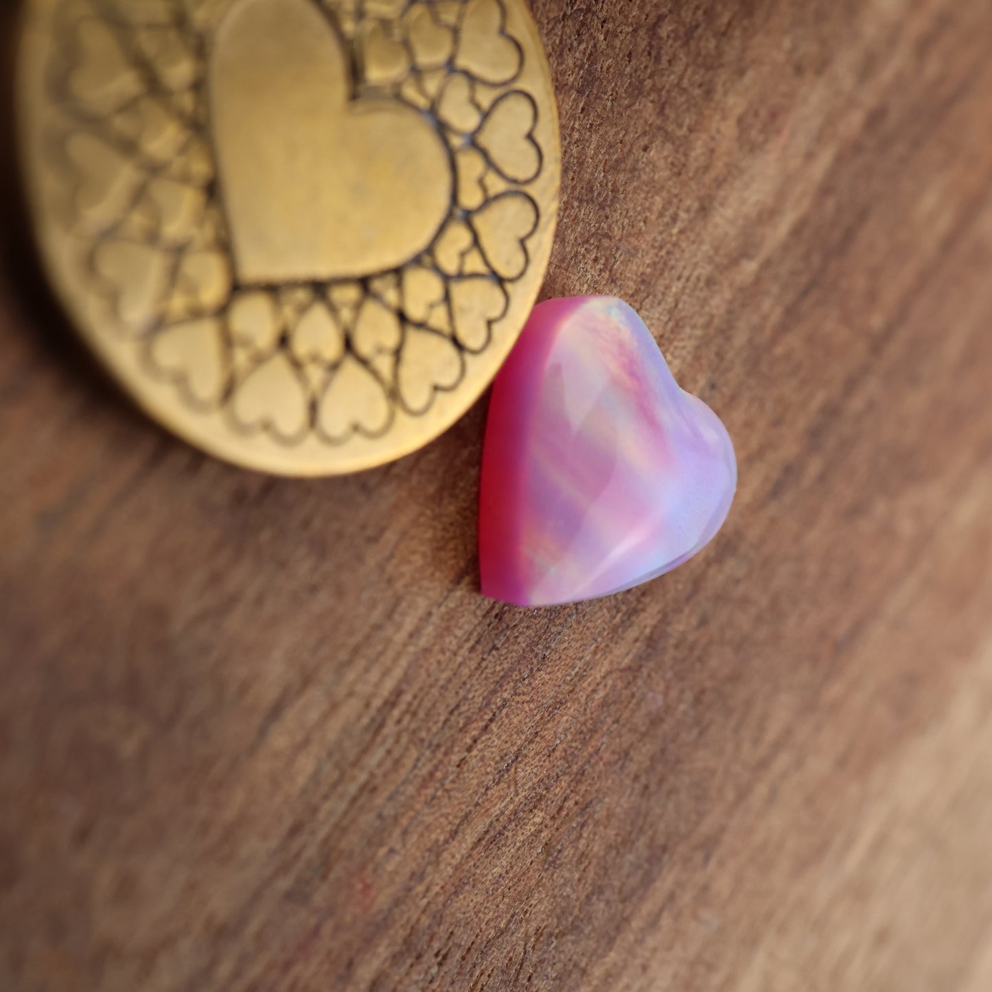 Aurora Opal Cabochon - approx. 11 x 11 x 3.7 mm