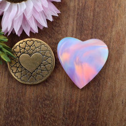 Aurora Opal Cabochon - approx. 22 x 22 x 4.1 mm