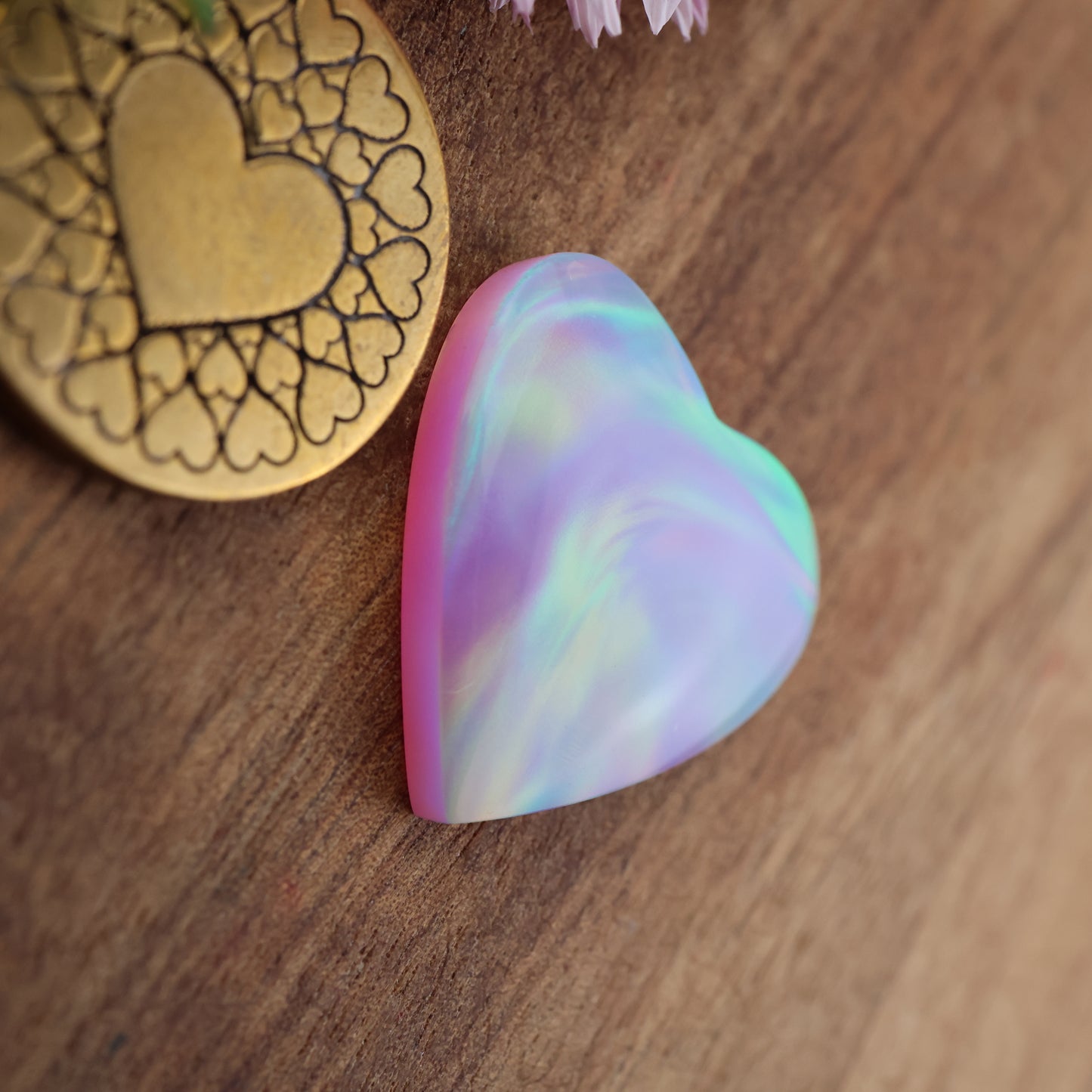 Aurora Opal Cabochon - approx. 22 x 22 x 4.1 mm