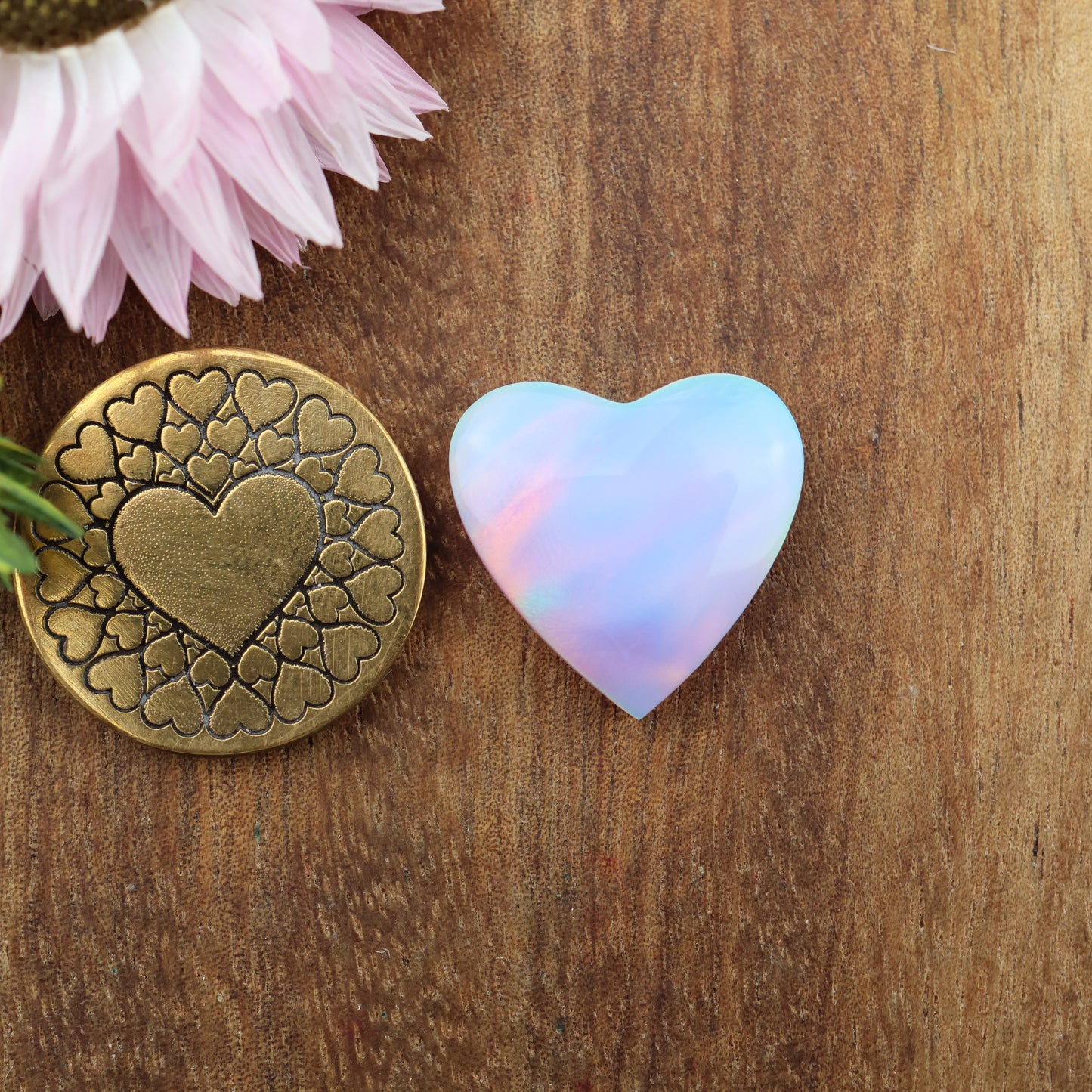 Aurora Opal Cabochon - approx. 17 x 17 x 4.5 mm