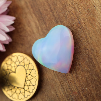 Aurora Opal Cabochon - approx. 17 x 17 x 4.5 mm