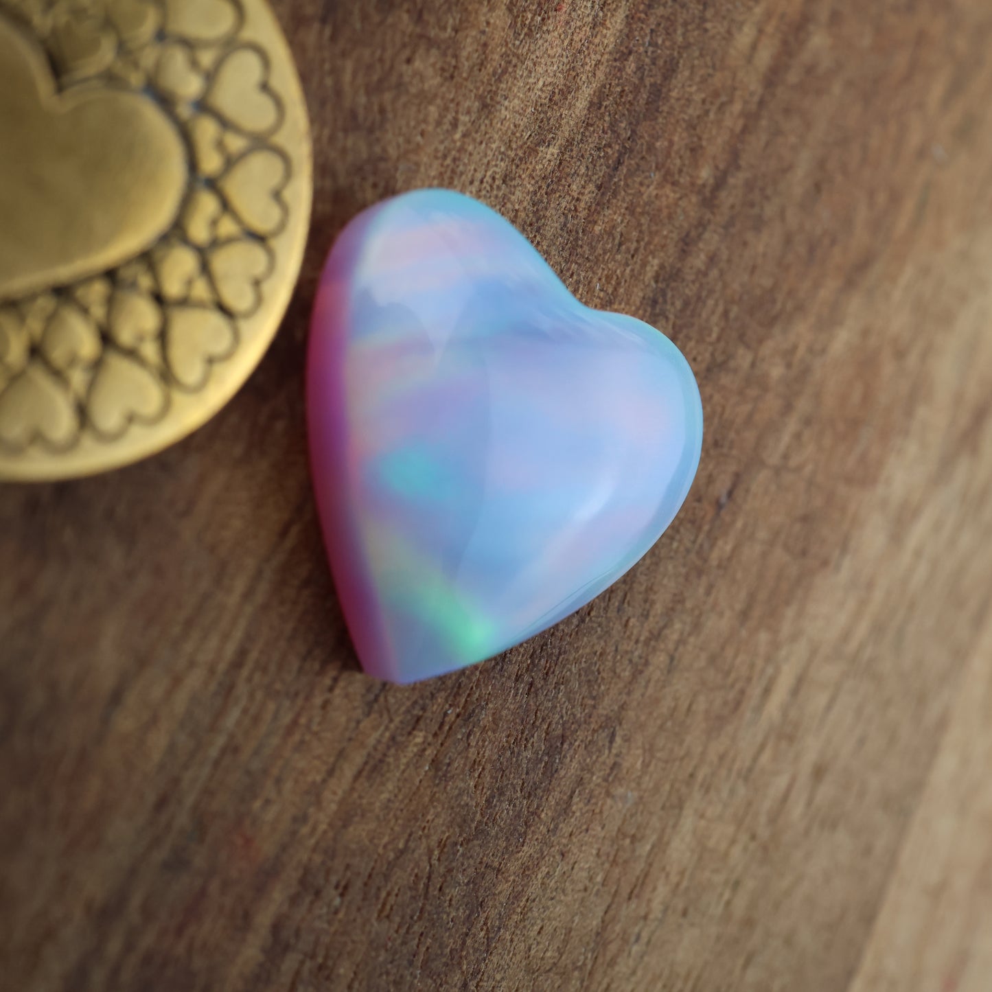 Aurora Opal Cabochon - approx. 17 x 17 x 4.5 mm