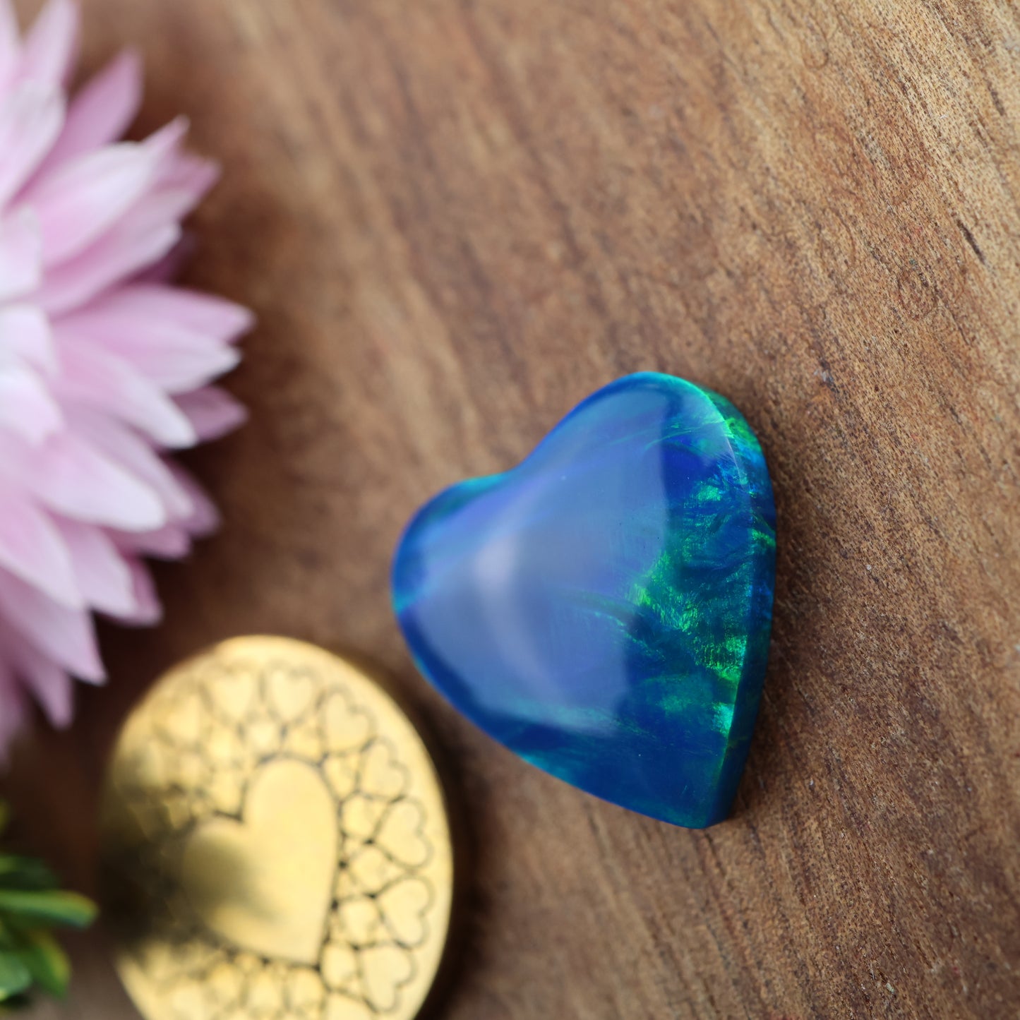 Aurora Opal Cabochon - approx. 17 x 17 x 4.2 mm