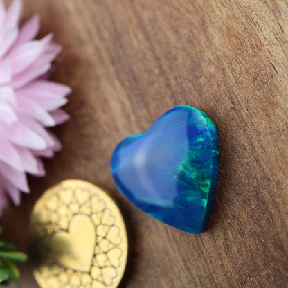 Aurora Opal Cabochon - approx. 17 x 17 x 4.2 mm