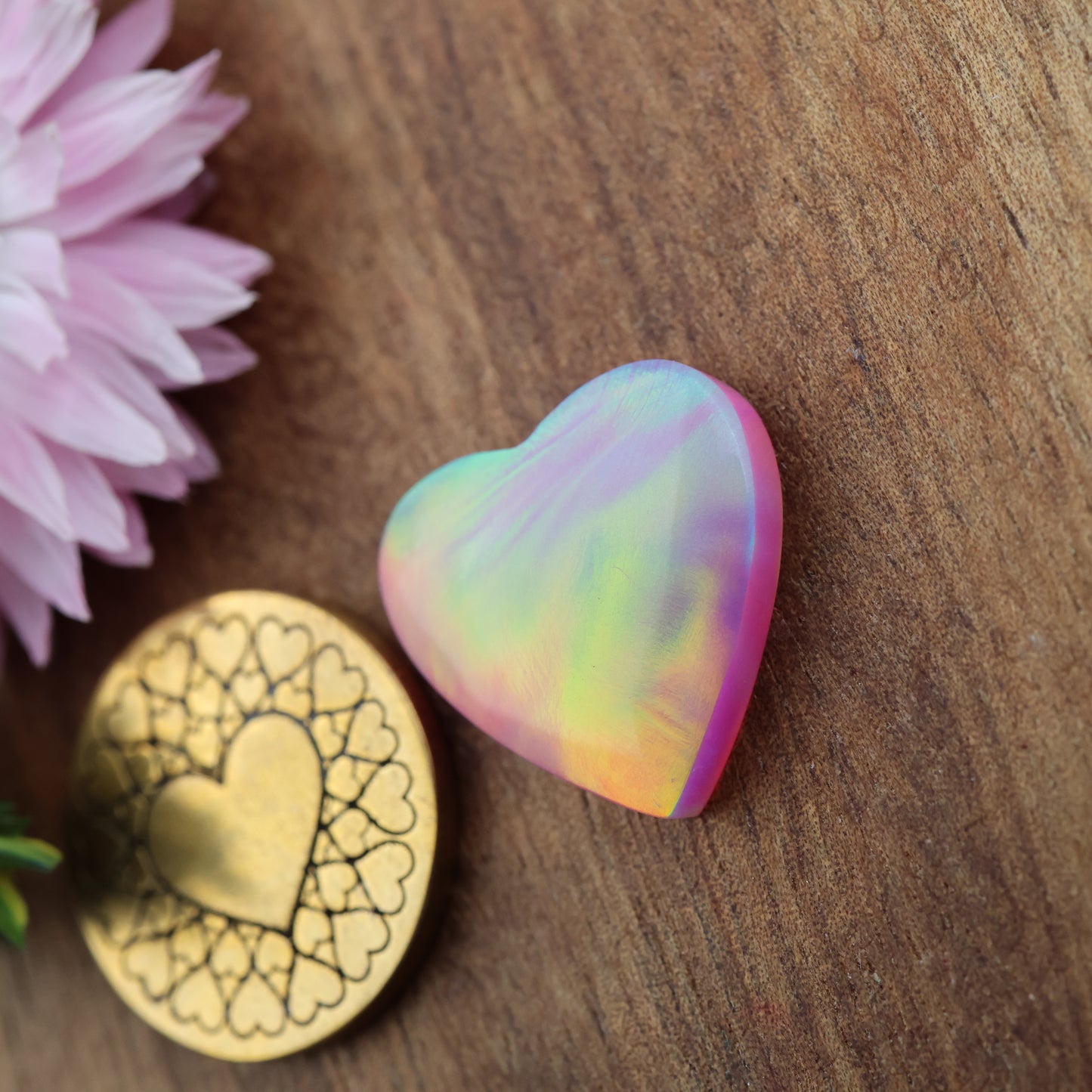 Aurora Opal Cabochon - approx. 17 x 17 x 4.2 mm