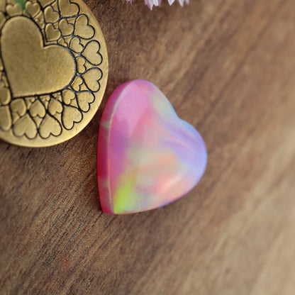 Aurora Opal Cabochon - approx. 17 x 17 x 4.2 mm