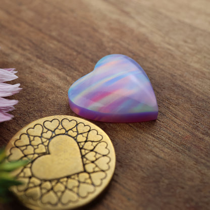 Aurora Opal Cabochon - approx. 17 x 17 x 4.6 mm