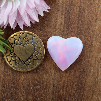 Aurora Opal Cabochon - approx. 17 x 17 x 4.1 mm