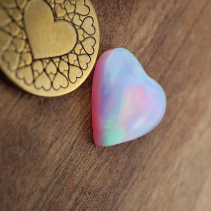 Aurora Opal Cabochon - approx. 17 x 17 x 4.1 mm