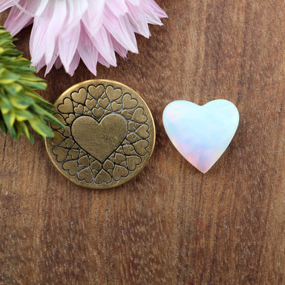 Aurora Opal Cabochon - approx. 13 x 14 x 4.2 mm