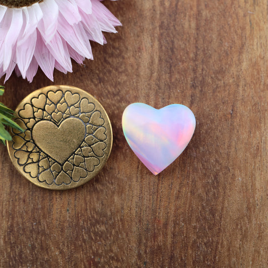 Aurora Opal Cabochon - approx. 14 x 14 x 4.2 mm